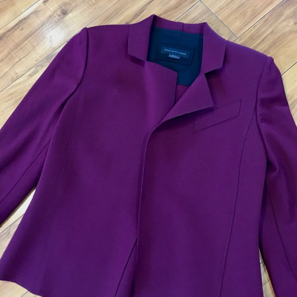 Marie Saint Pierre blazer jacket coat luxury stretch career office professional